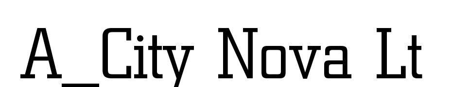 A_City Nova Lt Font Download Free